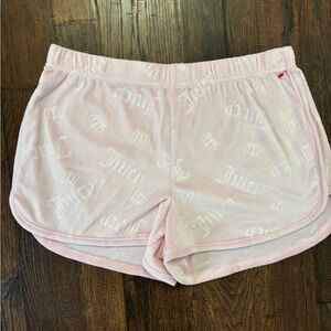 Juicy Couture Light Pink Velour Lounge Shorts